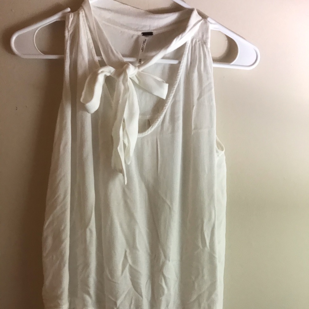 Free People Sleeveless Tie Neck Top